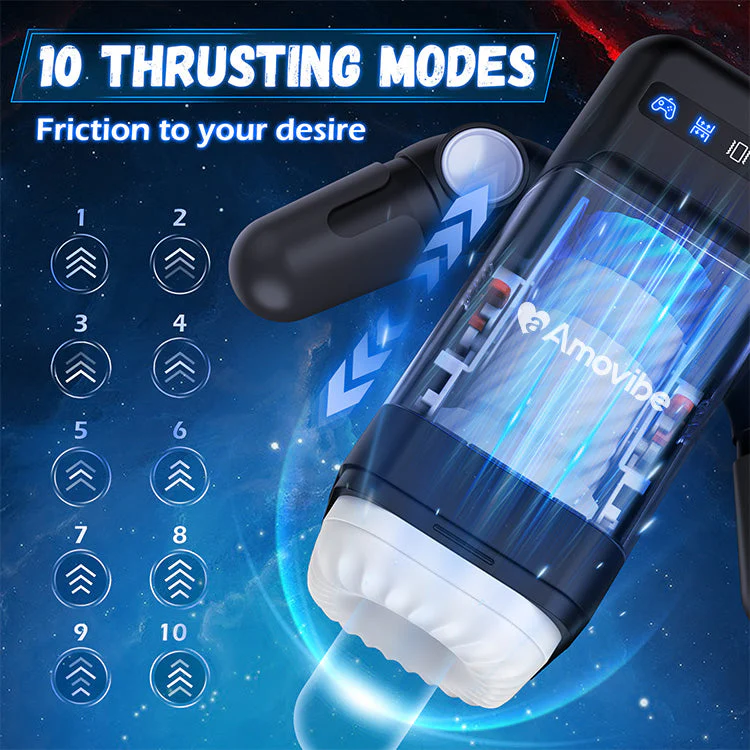 10 Thrusting & Vibration Modes Male Masturbator with Heating Function - Image 5