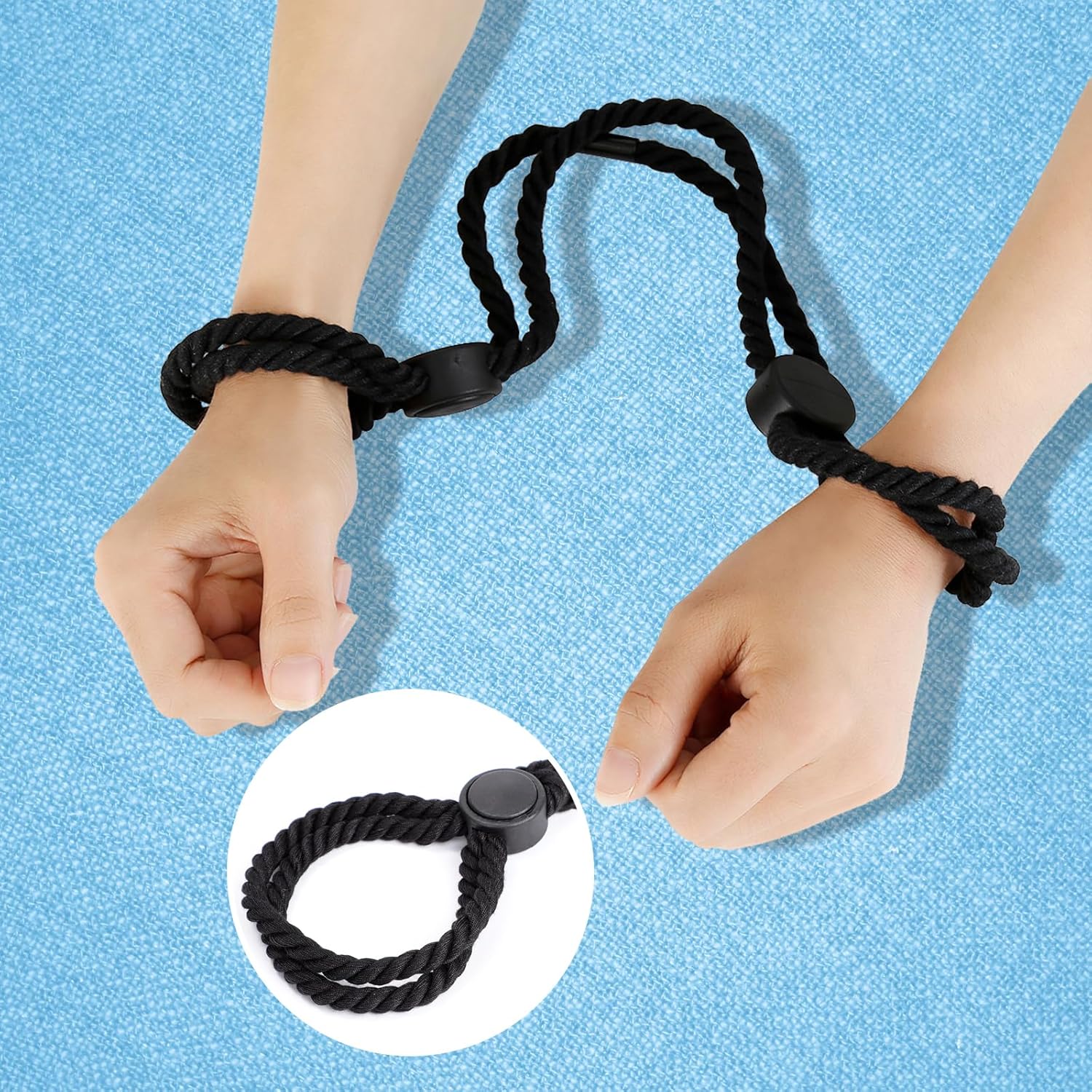 BDSM Bondage Rope Set for Wrists & Ankles Restraint - Image 5