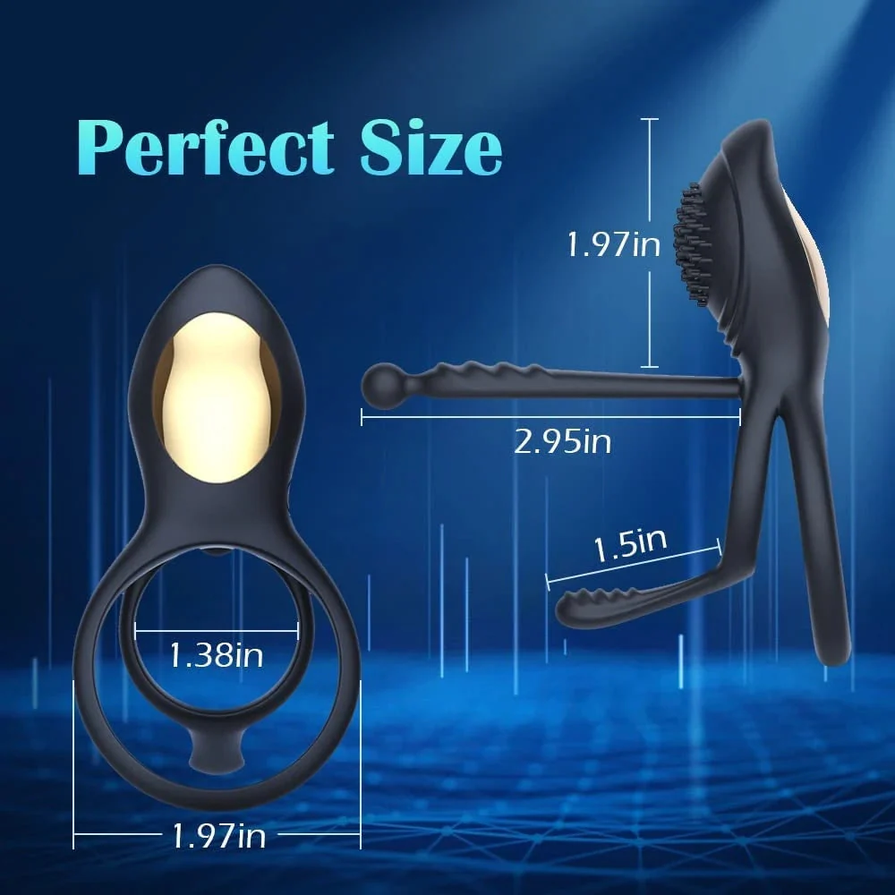 2-in-1 Vibrating Cock Ring with Clitoral Stimulation - Image 5