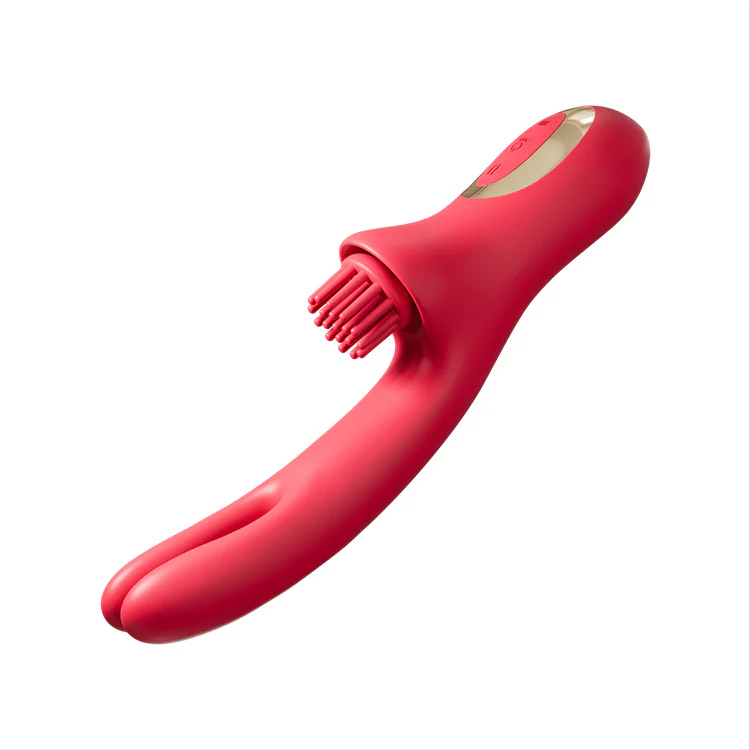 3-in-1 Come-Hither Rabbit Vibrator with Tickling Vibration - Image 2