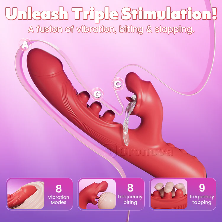 3-in-1 Kissing and Triple-Tap Vibrator – Clit & G-Spot Pleasure - Image 4