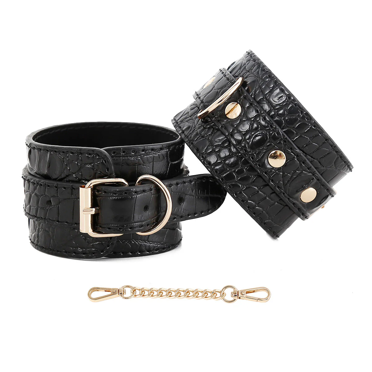 4-Piece PU Leather BDSM Bondage Restraint Set - Image 3
