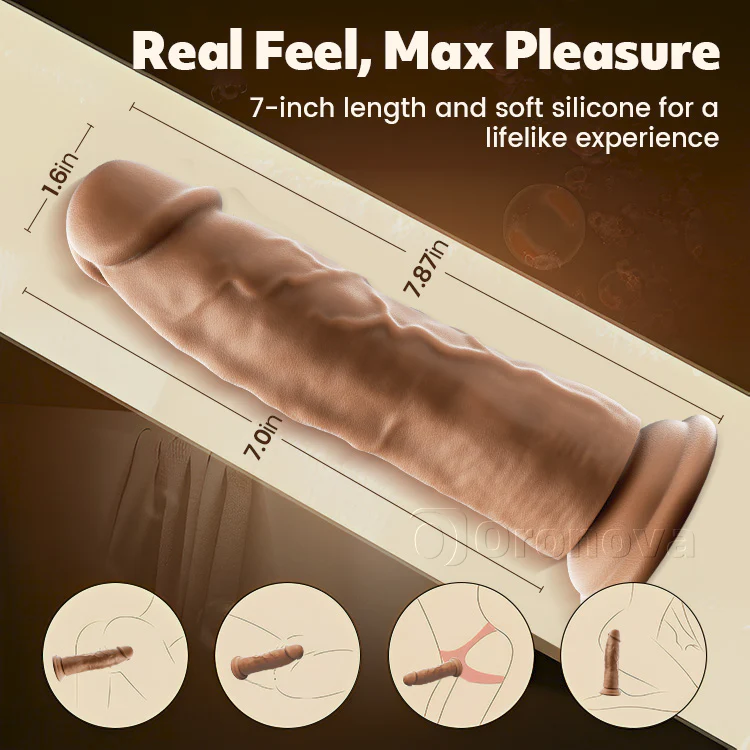 7-Inch Silicone Dildo with Suction Cup for Ultimate G-Spot, and Anal Stimulation - Image 6