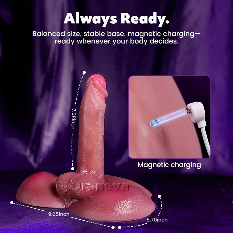 7-Inch Vibrating Heated Dildo – Remote Control - Image 7