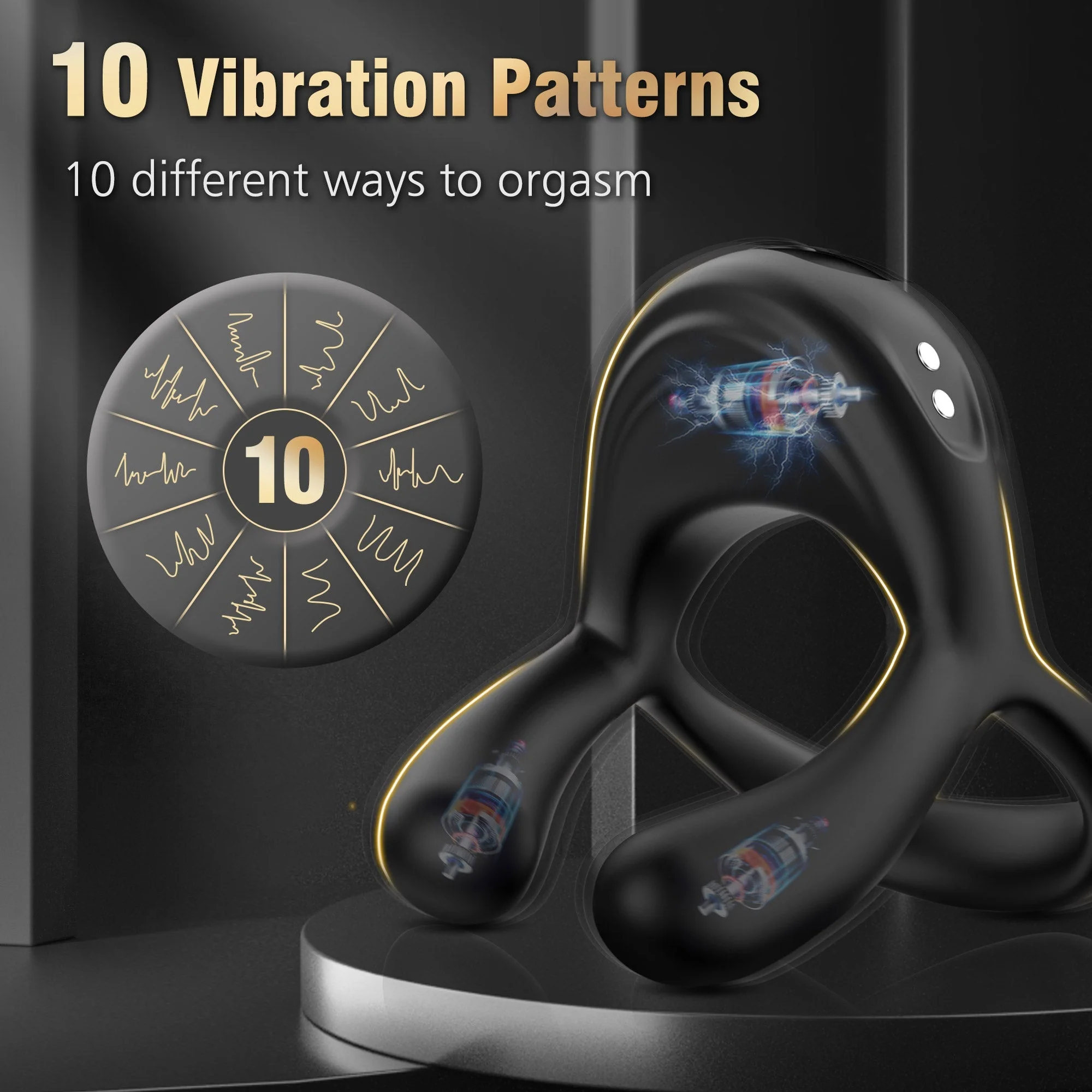 Adjustable Intensity Cock Ring with Modes - Image 3