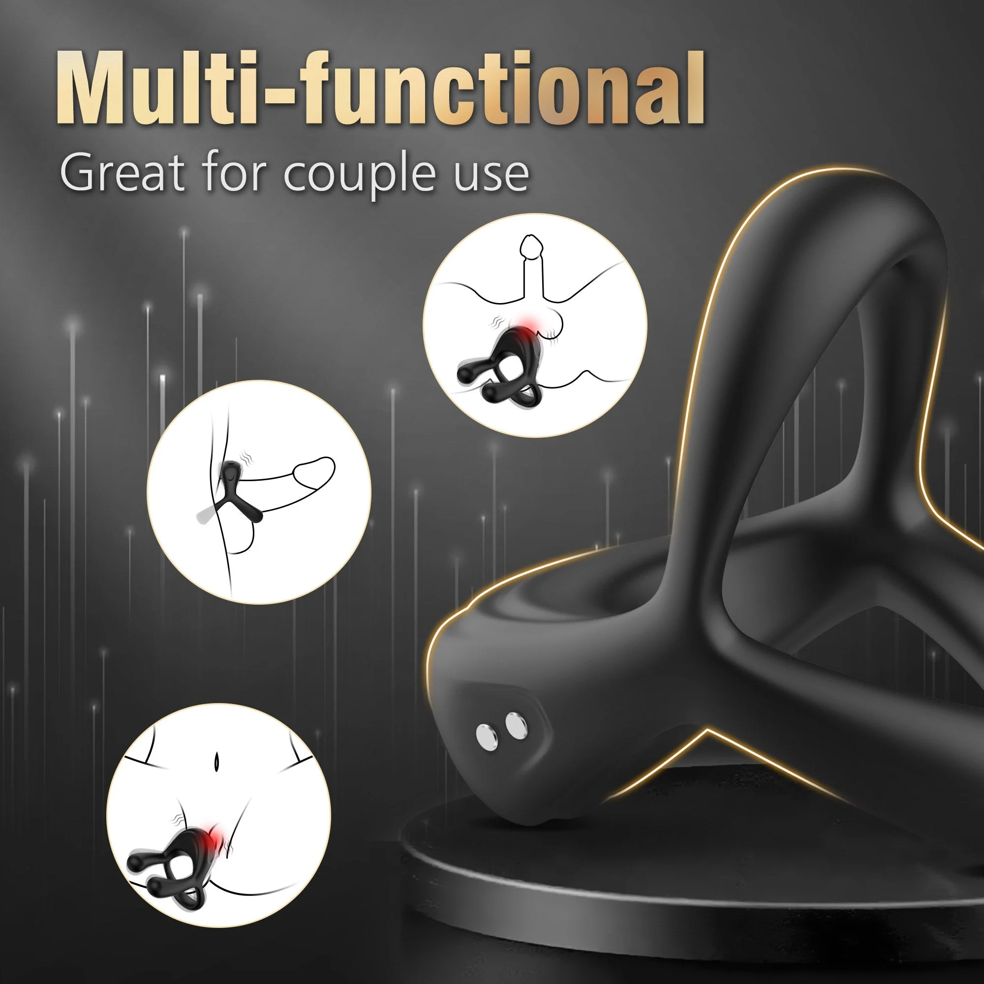 Adjustable Intensity Cock Ring with Modes - Image 4