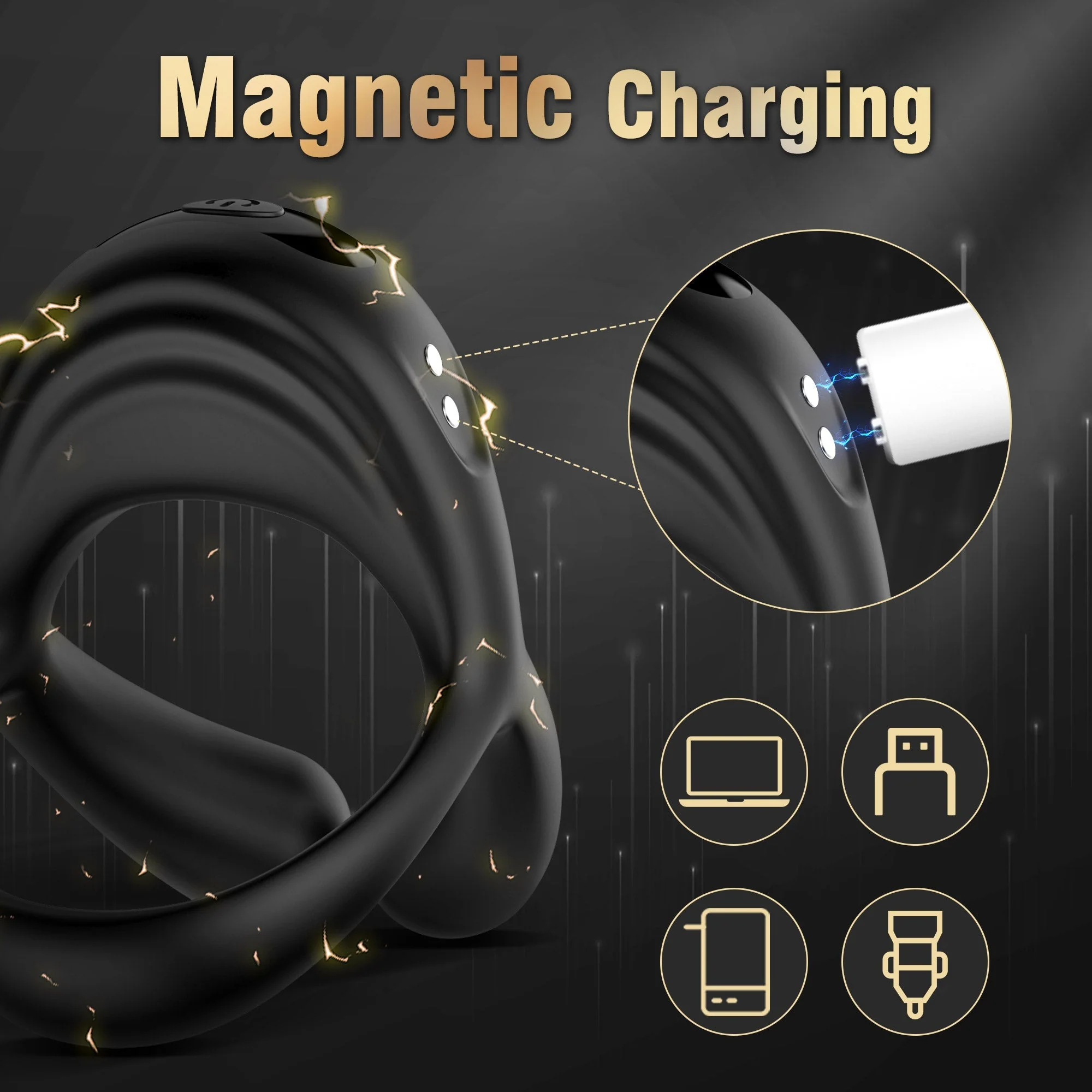 Adjustable Intensity Cock Ring with Modes - Image 5