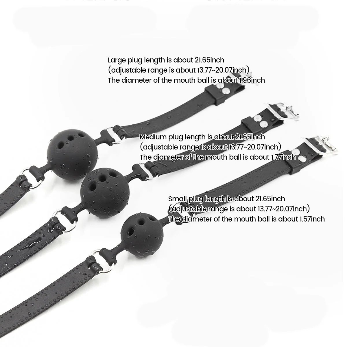 Adjustable Silicone Ball Gag – SM Bondage (S/M/L) - Image 4