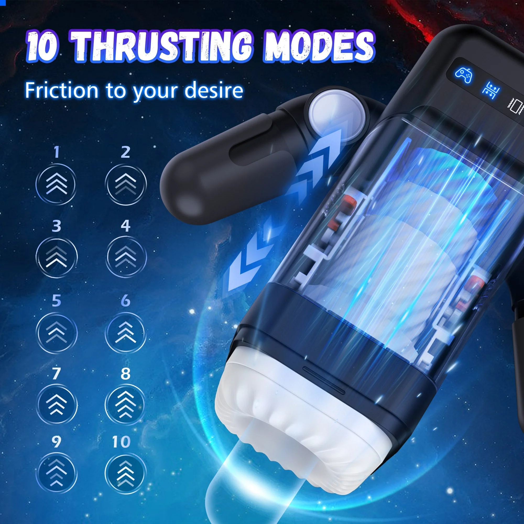Thrusting Masturbator with Vibrating & 2 Heating Levels - Image 5