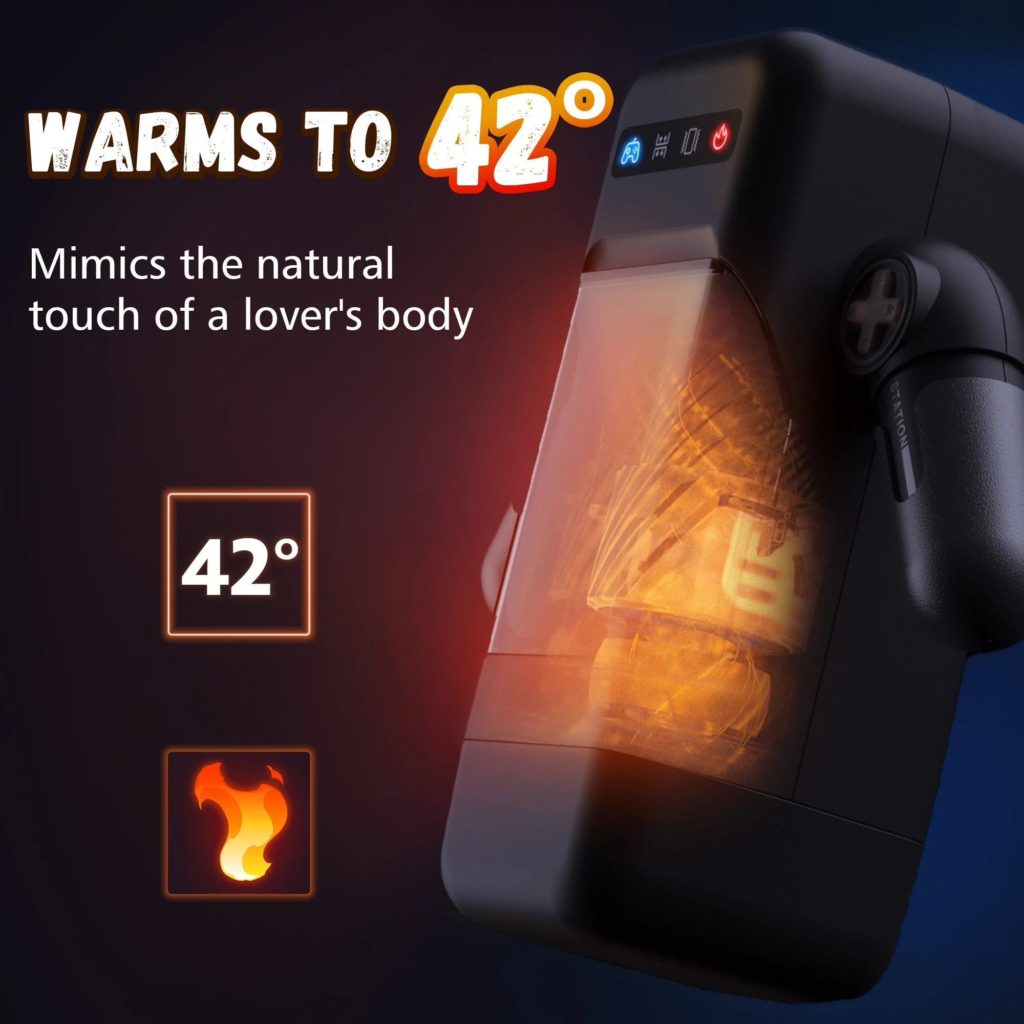 Thrusting Masturbator with Vibrating & 2 Heating Levels - Image 7