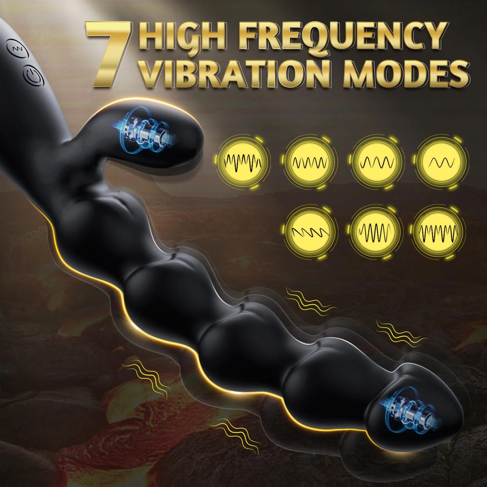 Anal Beads Vibrator with Dual Motors - Image 3