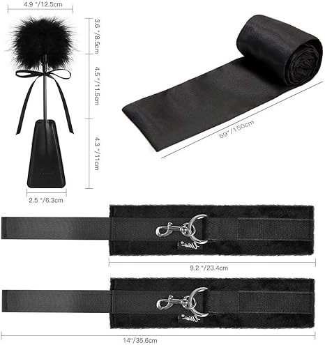 BDSM Bed Restraint Kit with Blindfold & Handcuffs - Image 4