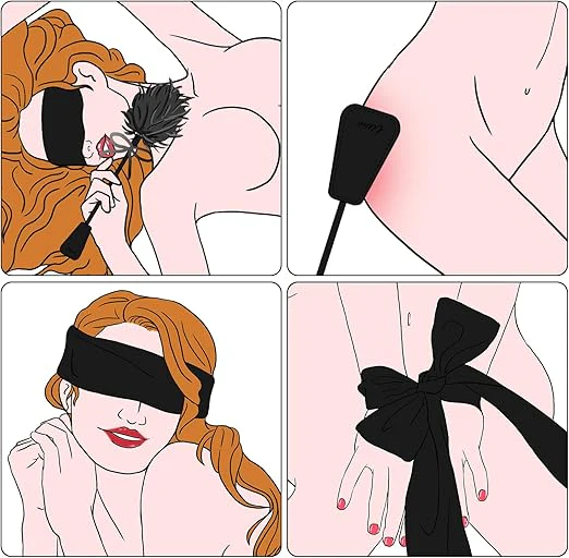 BDSM Bed Restraint Kit with Blindfold & Handcuffs - Image 6