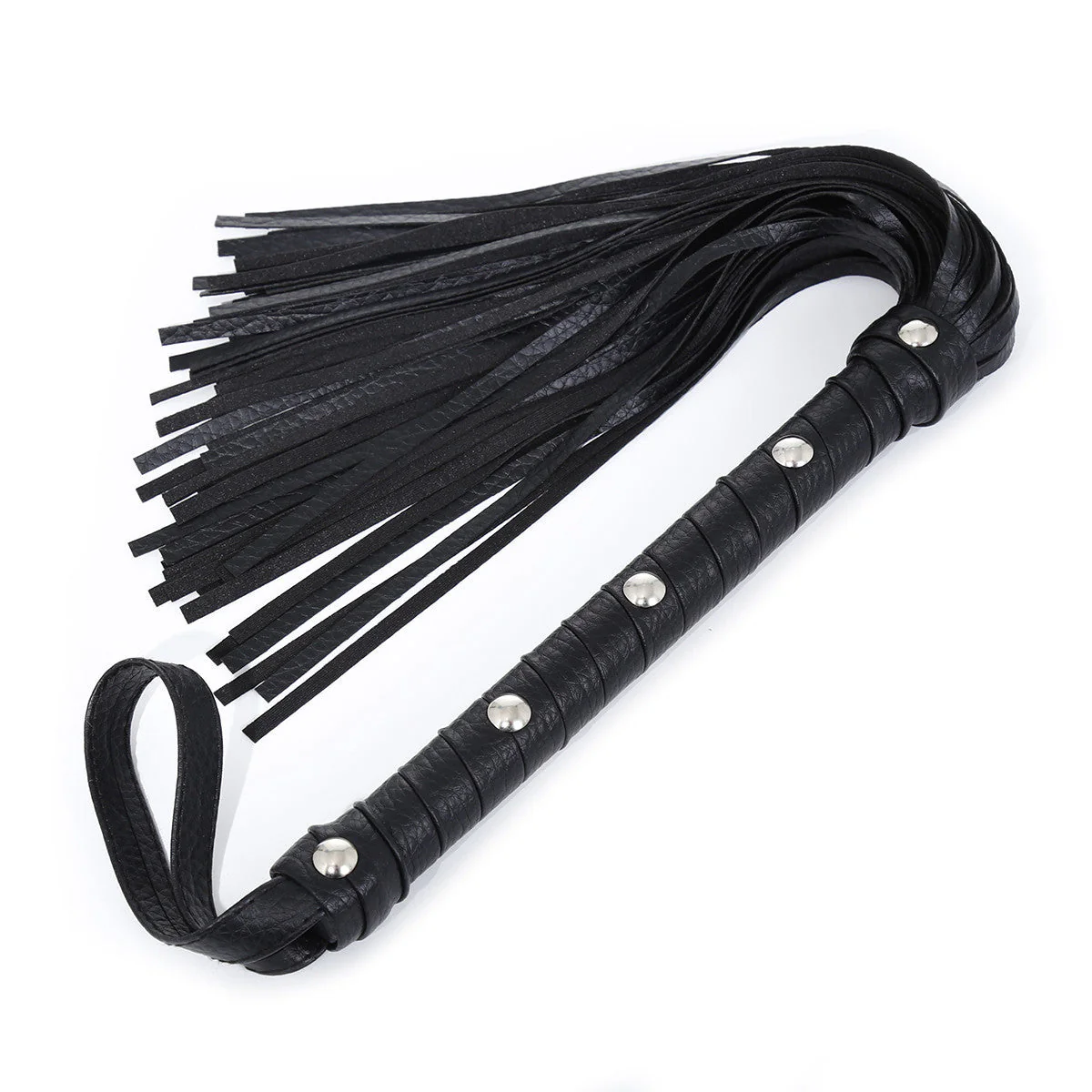 BDSM Leather Whip – Spiked Handle Flogger for Women & Couples - Image 7
