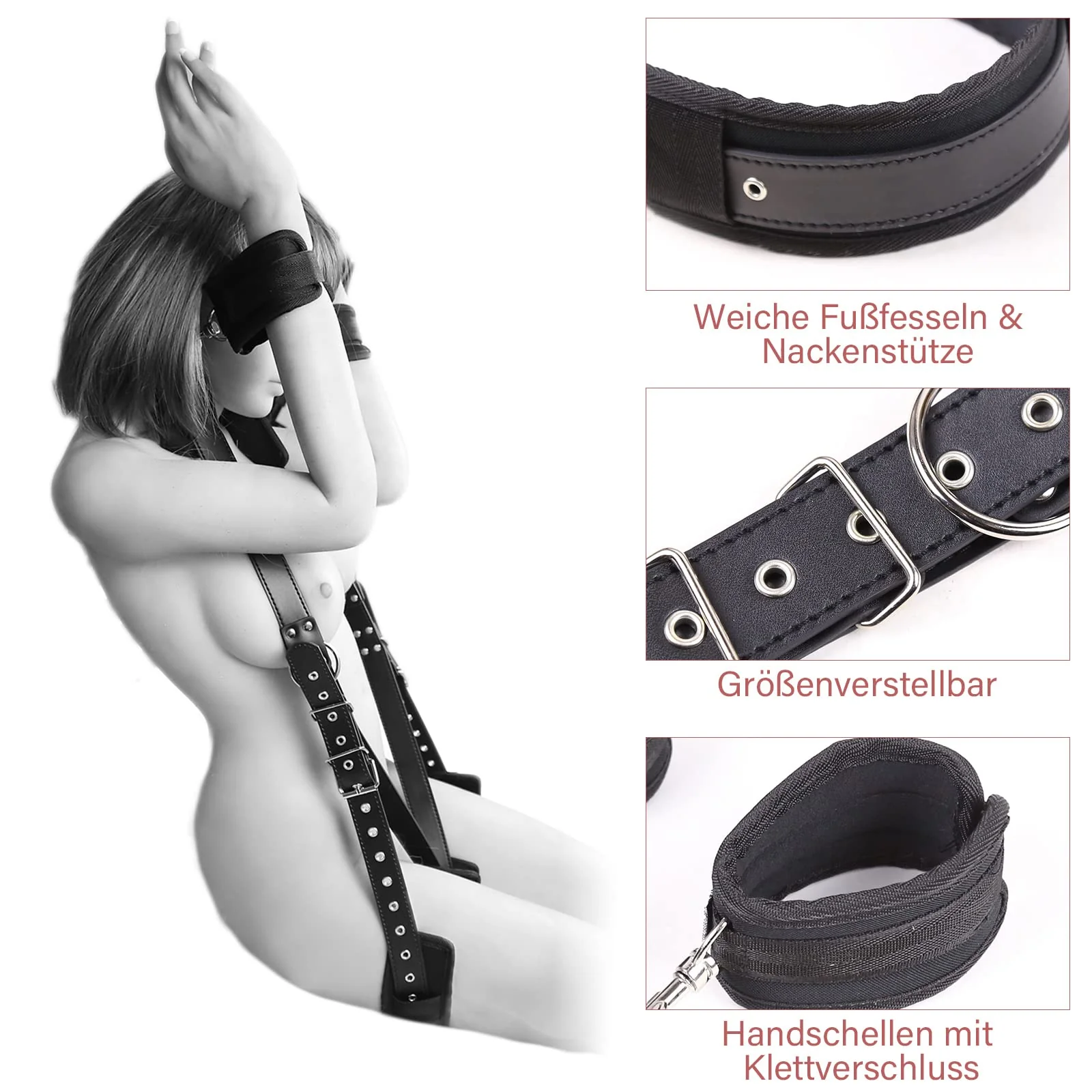 Adjustable BDSM Restraint Set for Advanced Bondage Play - Image 3