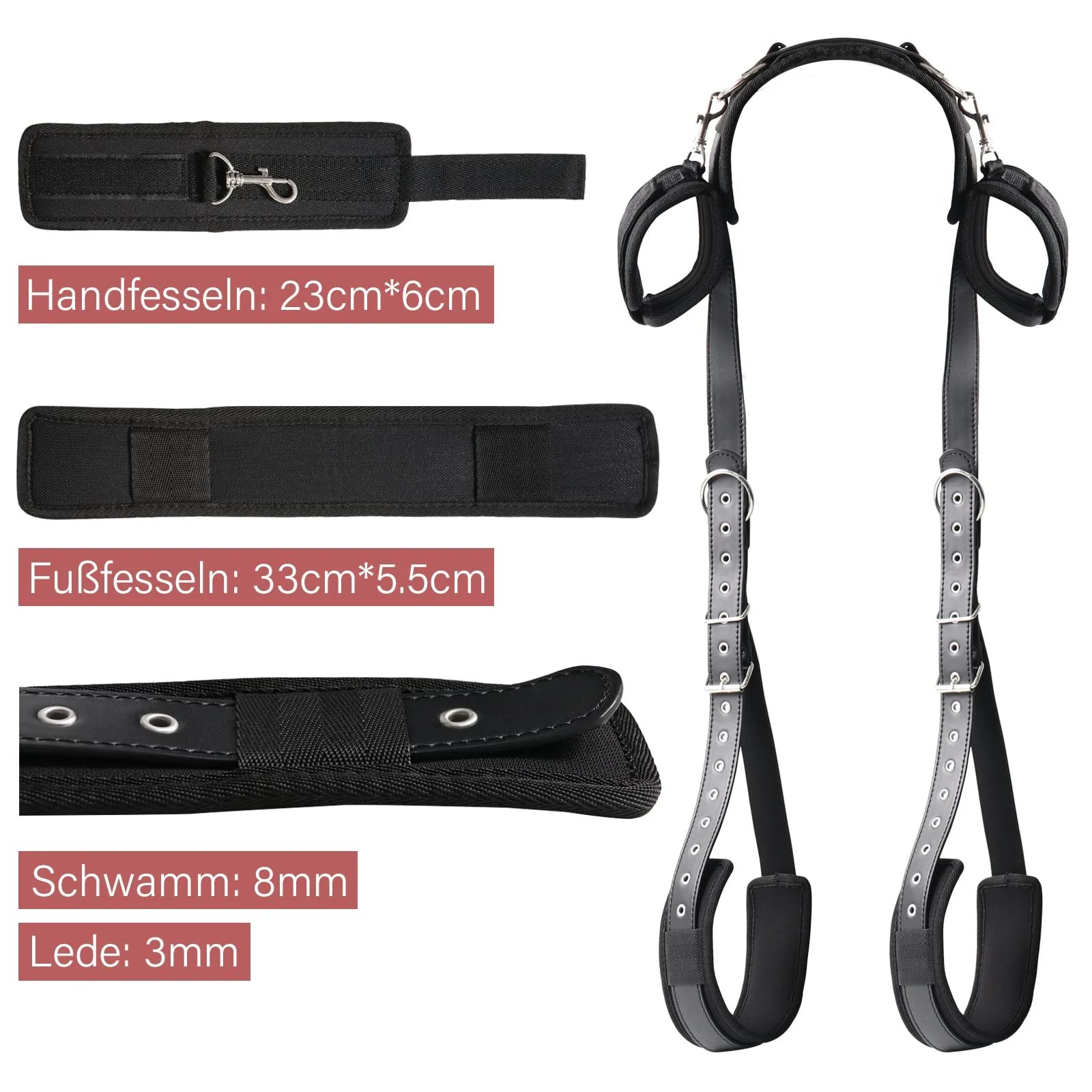Adjustable BDSM Restraint Set for Advanced Bondage Play - Image 5