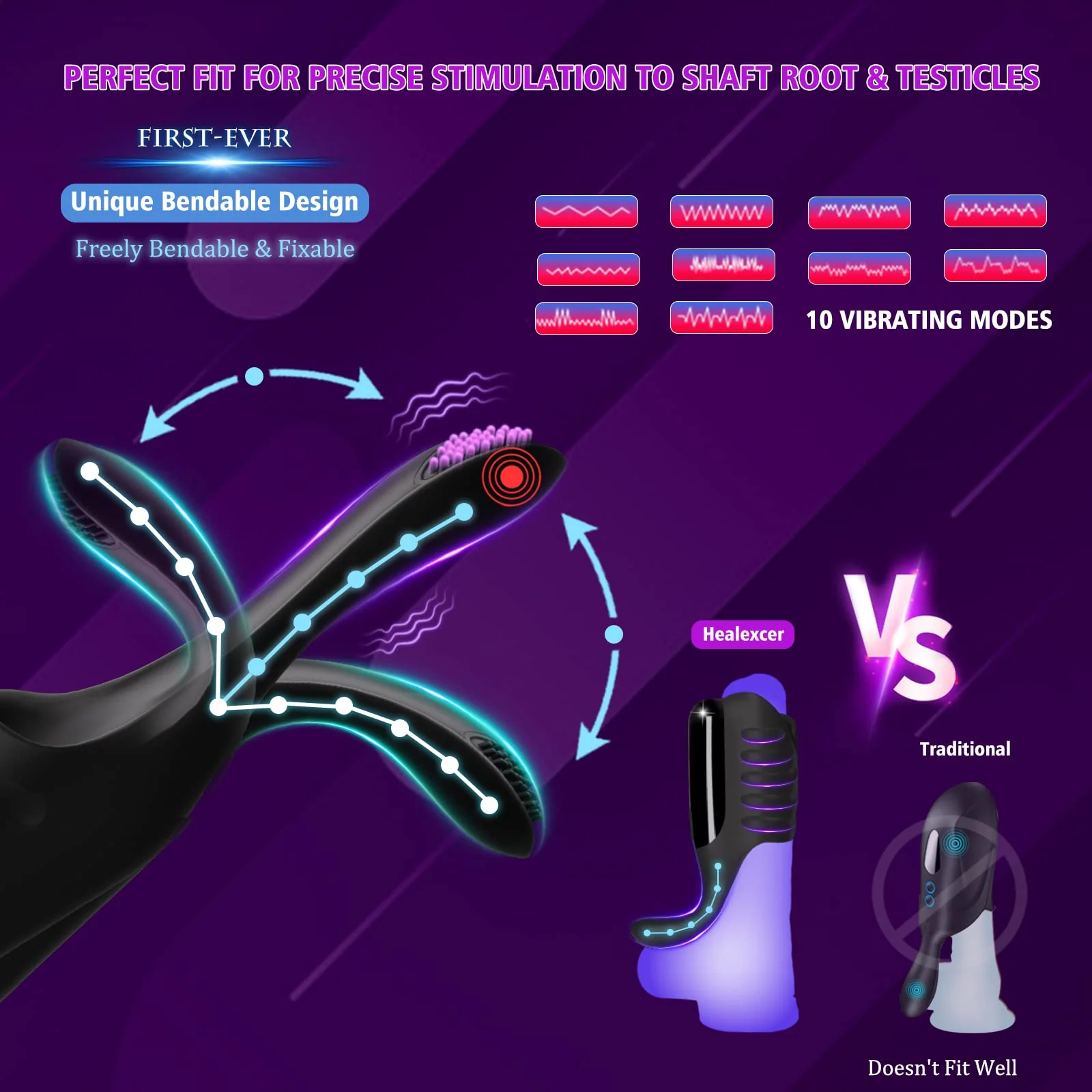 Penis Vibrator with Tapping and Vibrating Technology - Image 4