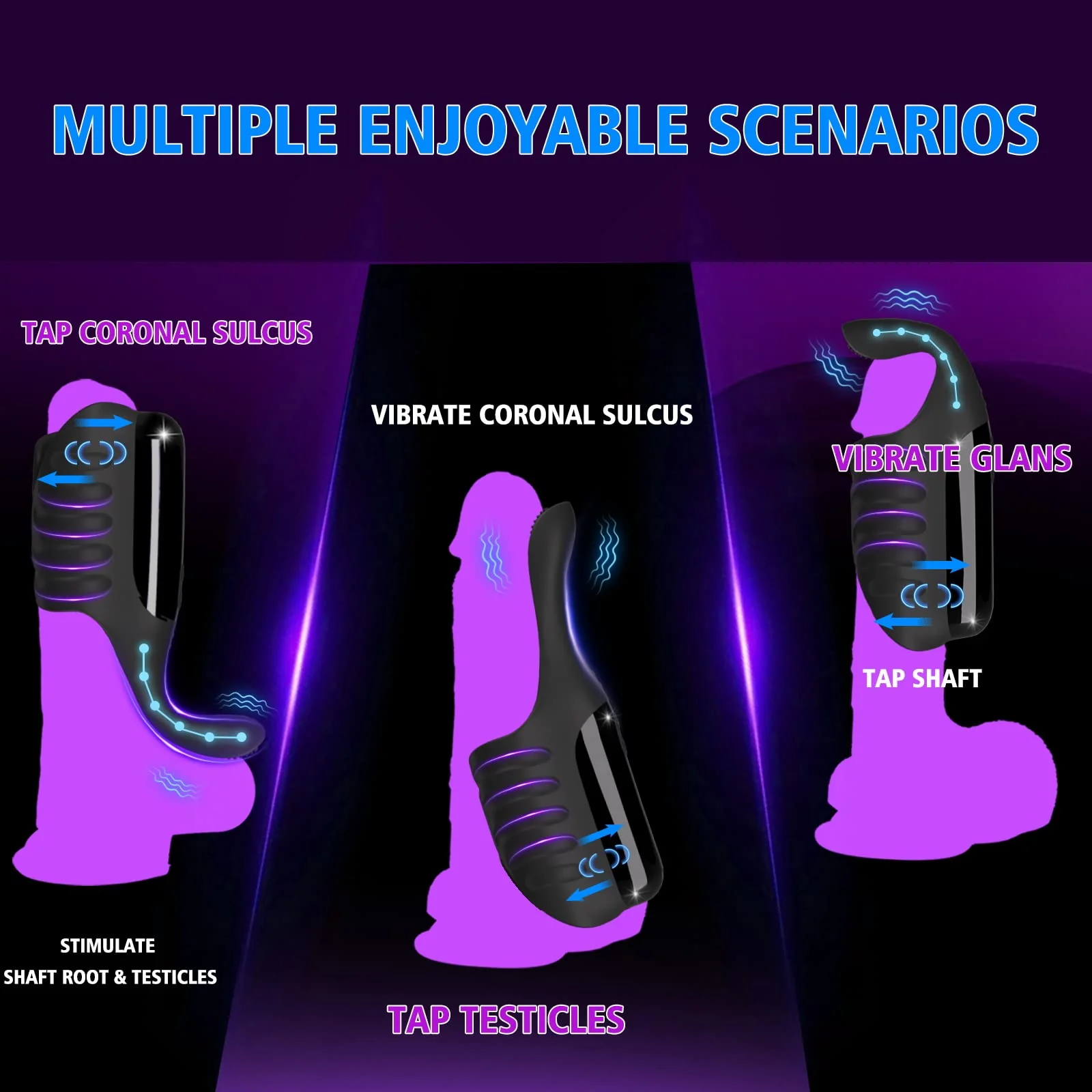 Penis Vibrator with Tapping and Vibrating Technology - Image 5