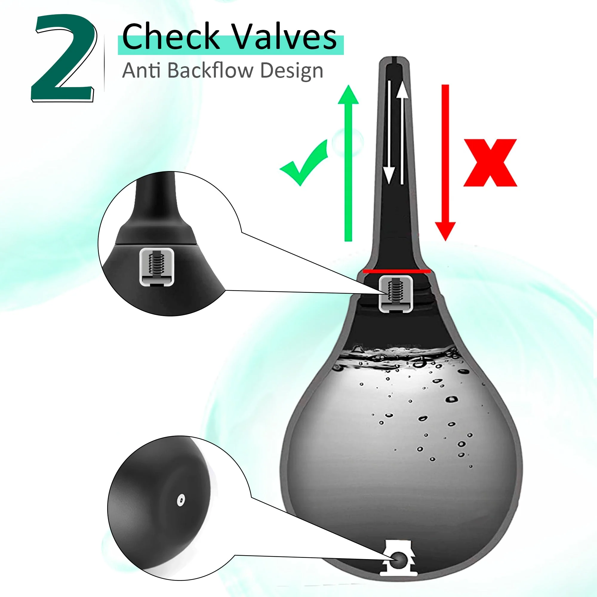 Starshine - Black Silicone Enema Bulb with Soft Nozzle - Image 7