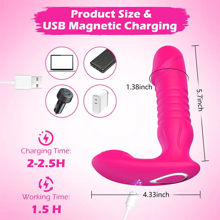 G Spot Dildo Vibrator with Thrusting & Vibrating Modes - Image 6