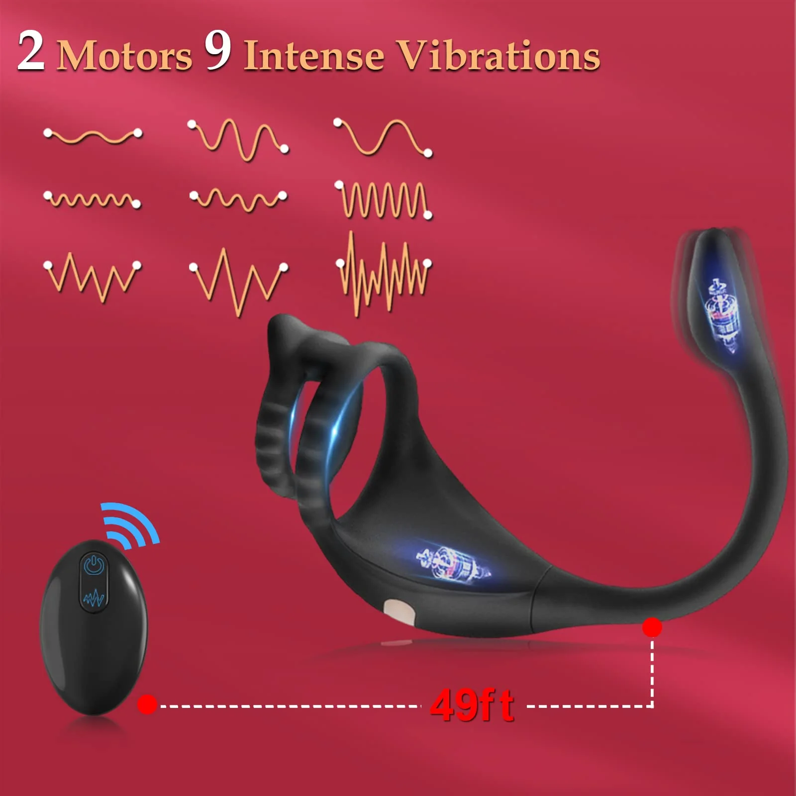 Double Delight Vibrating Penis Ring for Dual Sensations - Image 7