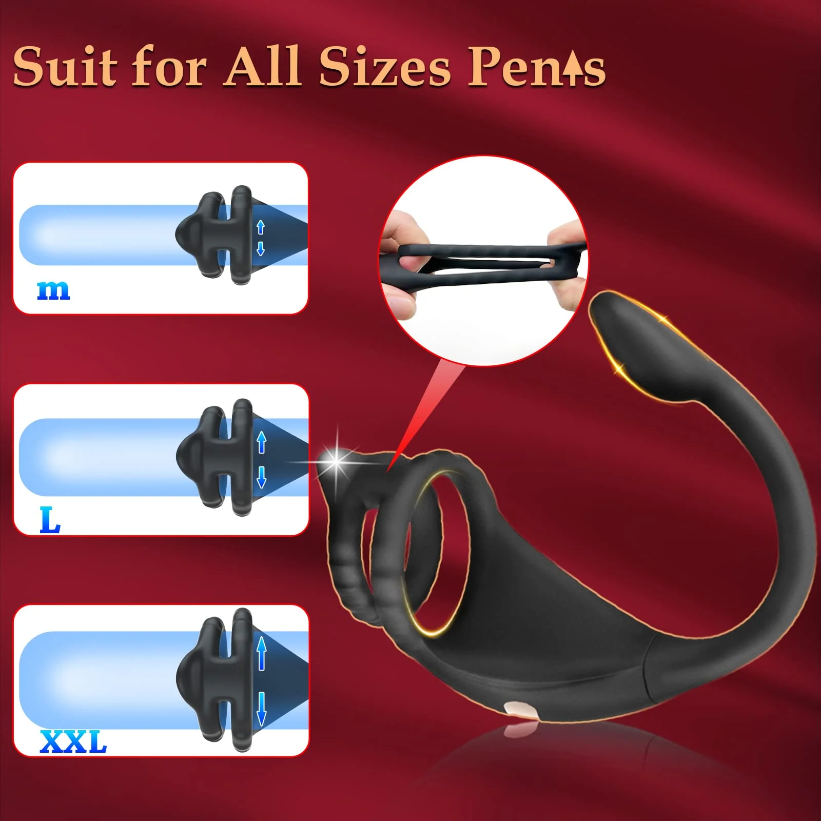 Double Delight Vibrating Penis Ring for Dual Sensations - Image 8