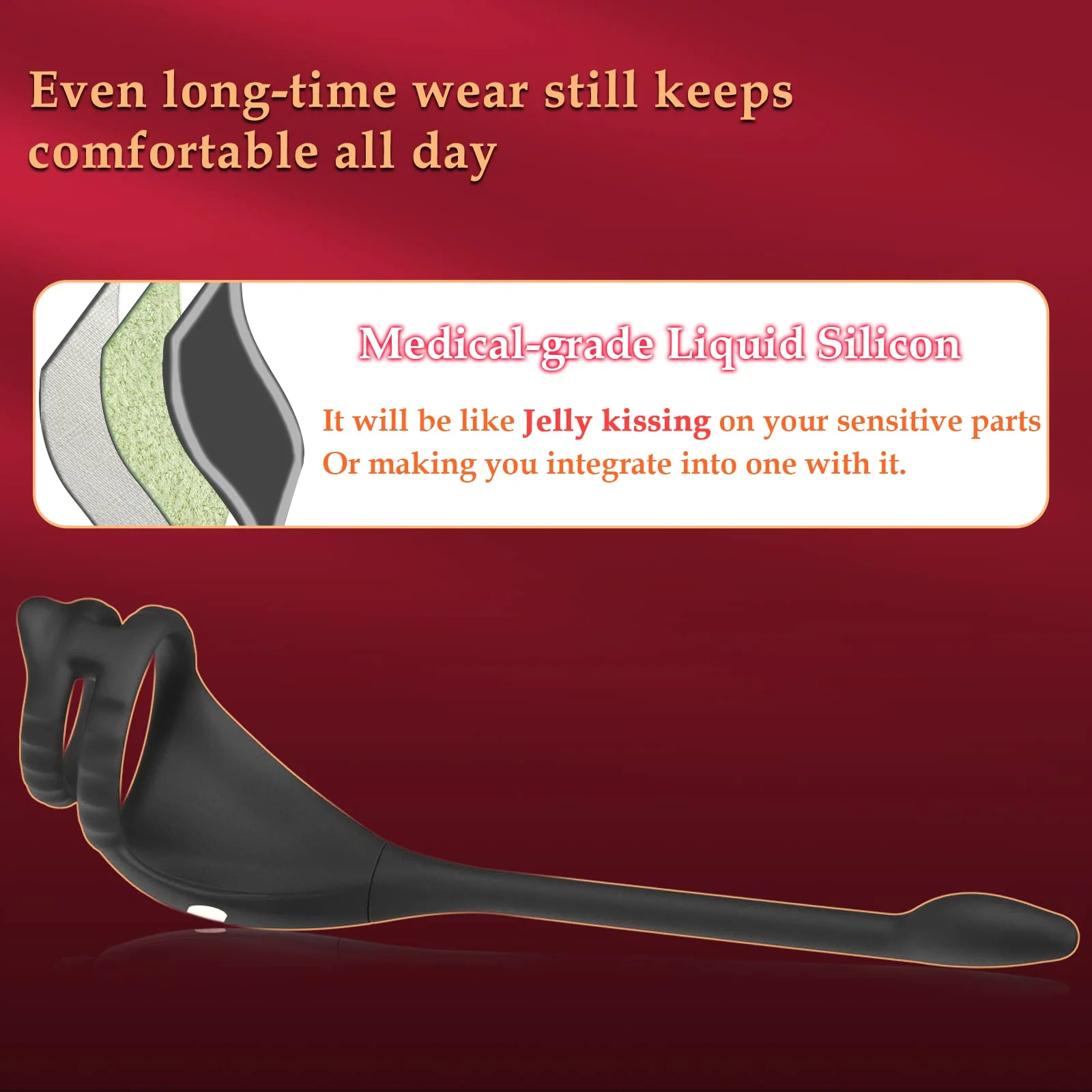 Double Delight Vibrating Penis Ring for Dual Sensations - Image 9