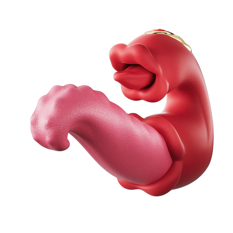 Twin Rose Thrusting G Spot Vibrator with Tongue Teasing & Vibrating - Image 10