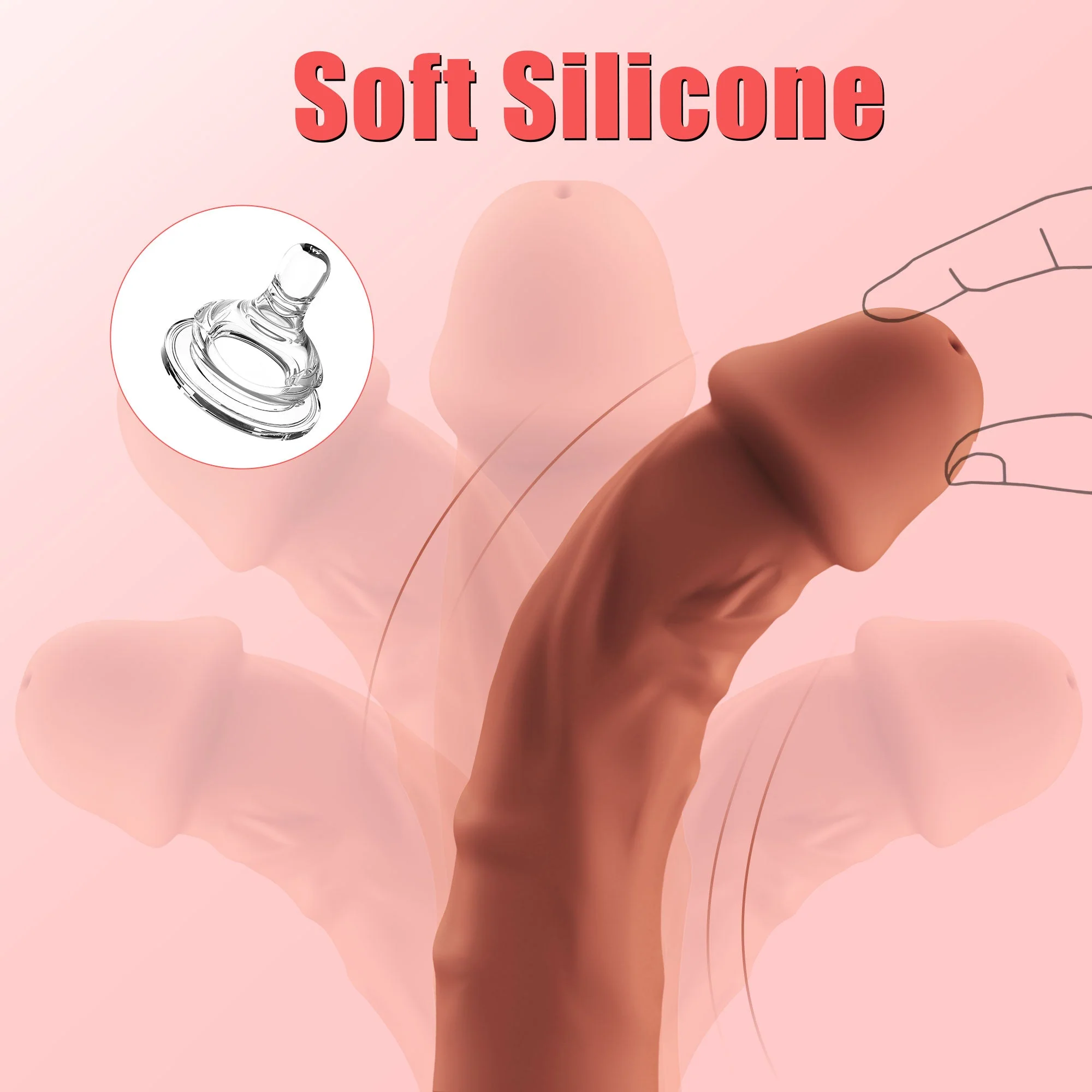 Thrusting Dildo Vibrator With Heating & Vibrating Functions - Image 5