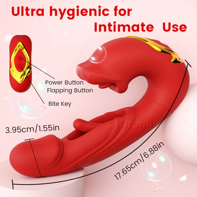 Flapping G spot Vibrator with Kissing Mouth & Vibration - Image 5