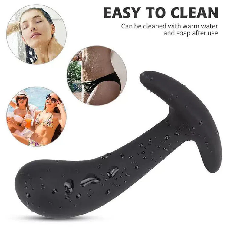 Flared Base Silicone Curved Tip Butt Plug Set (3 Pieces) - Image 3