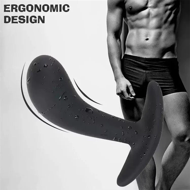 Flared Base Silicone Curved Tip Butt Plug Set (3 Pieces) - Image 5