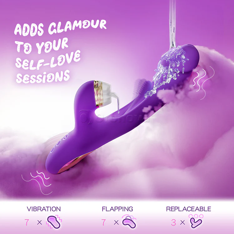 G spot Vibrator with Interchangeable Silicone Sleeves for Tapping, Tickling, and Licking Functions - Image 3