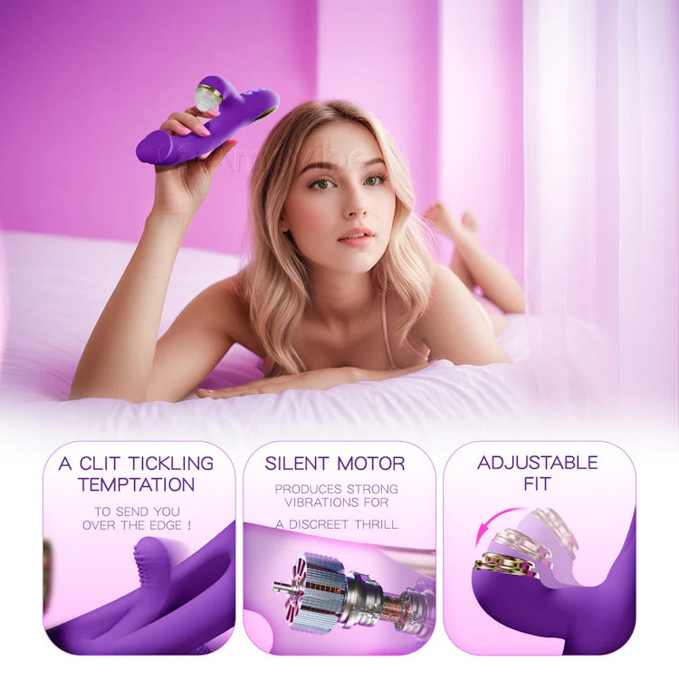 G spot Vibrator with Interchangeable Silicone Sleeves for Tapping, Tickling, and Licking Functions - Image 4