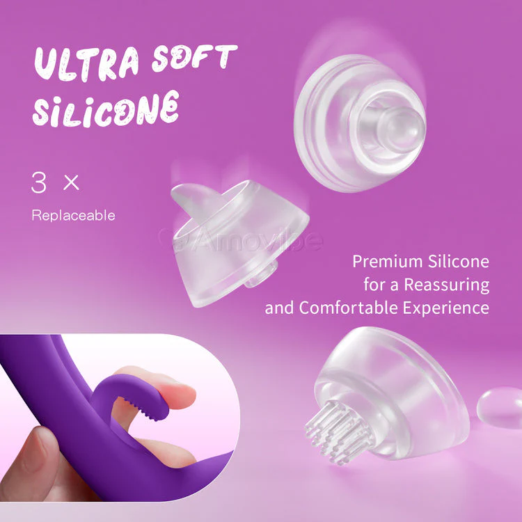 G spot Vibrator with Interchangeable Silicone Sleeves for Tapping, Tickling, and Licking Functions - Image 5