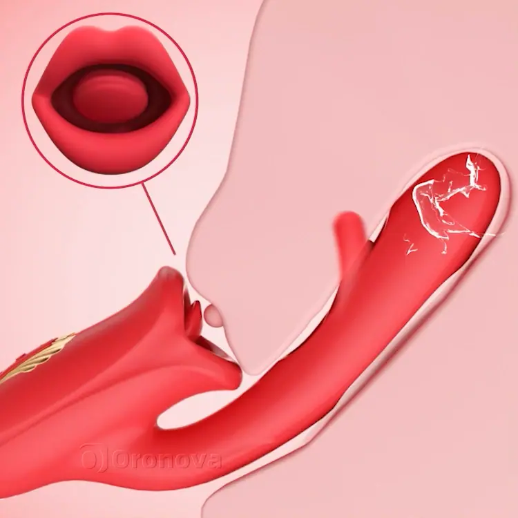 Flapping G Spot Vibrator with Vibrating & Kissing Tongue - Image 3
