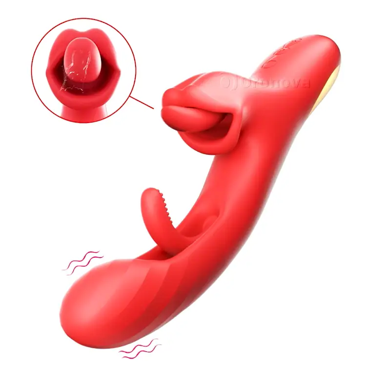 G Spot Tongue Licking Vibrator with Flapping & Rotating - Image 2