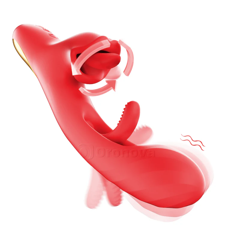 G Spot Tongue Licking Vibrator with Flapping & Rotating - Image 3
