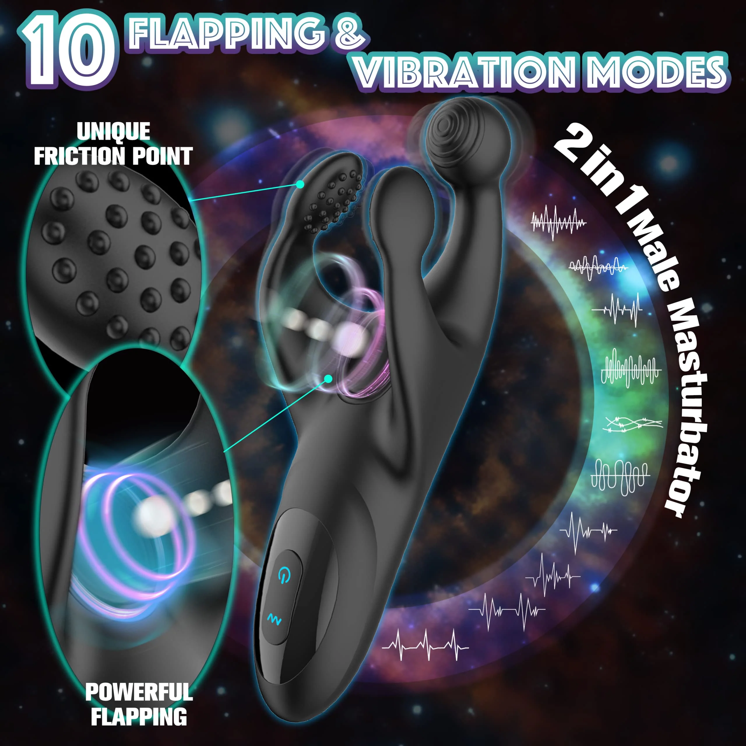 Penis Vibrator with Flaps & Vibration - Image 6