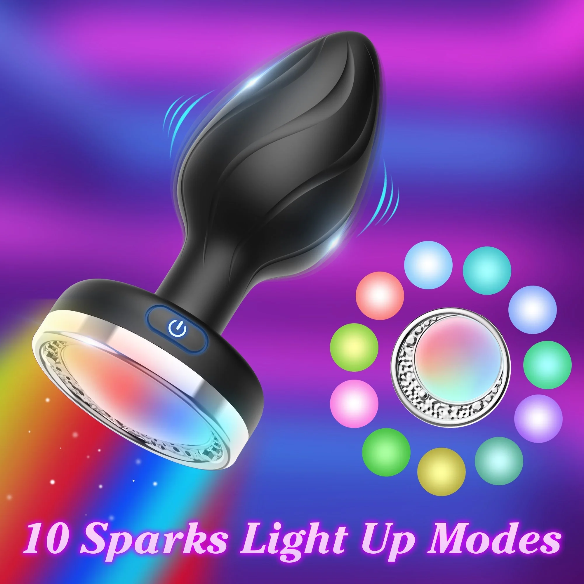 LED Anal Plug with Vibrational Options - Image 4
