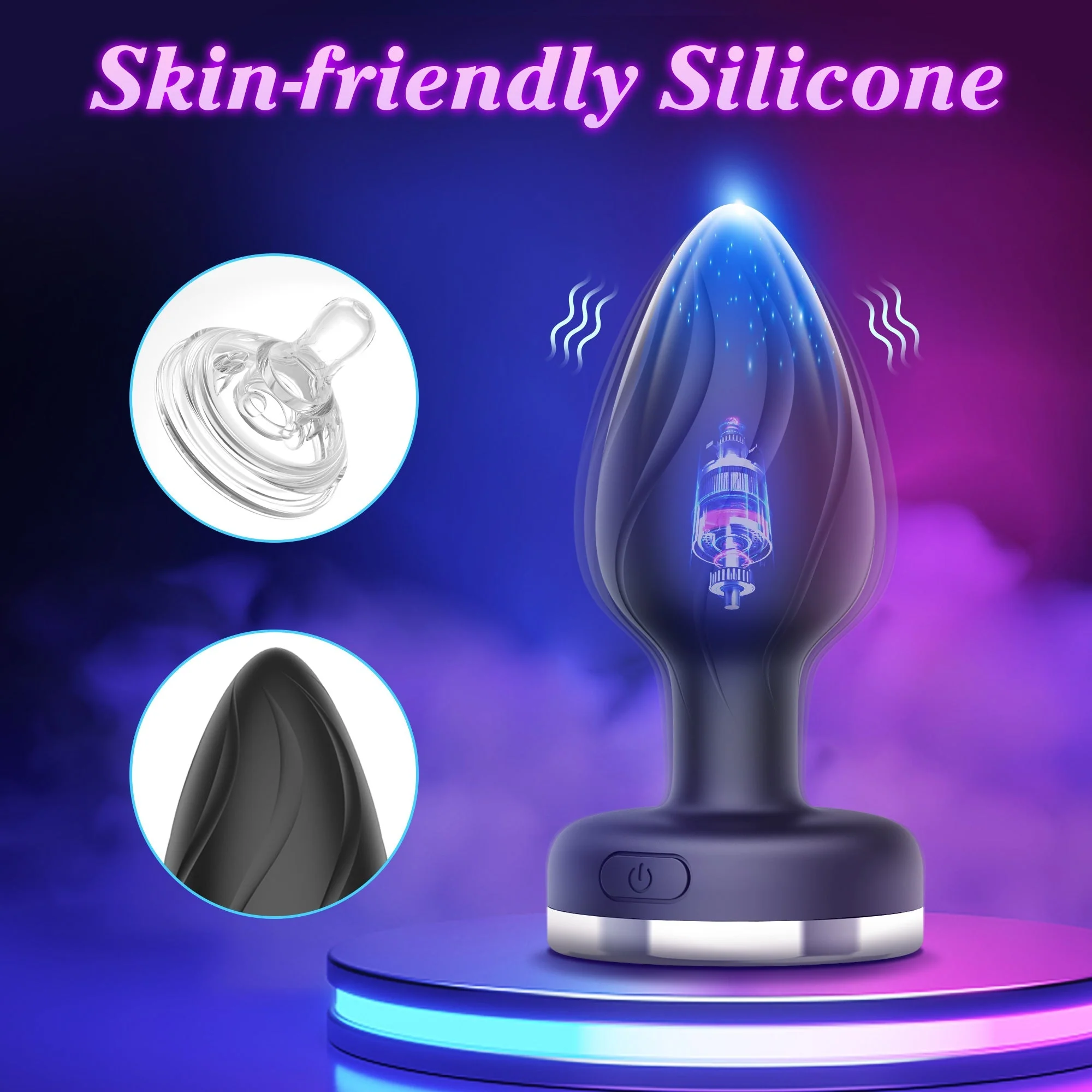 LED Anal Plug with Vibrational Options - Image 6