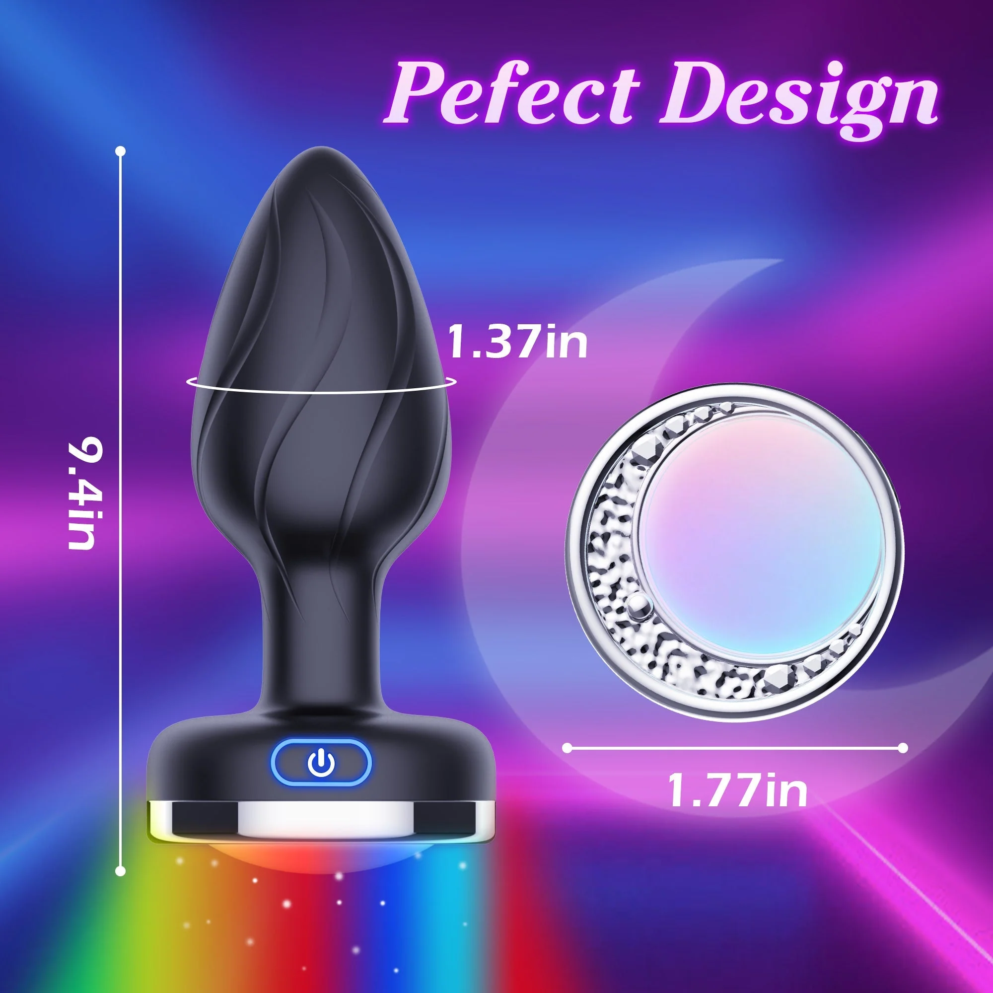 LED Anal Plug with Vibrational Options - Image 7