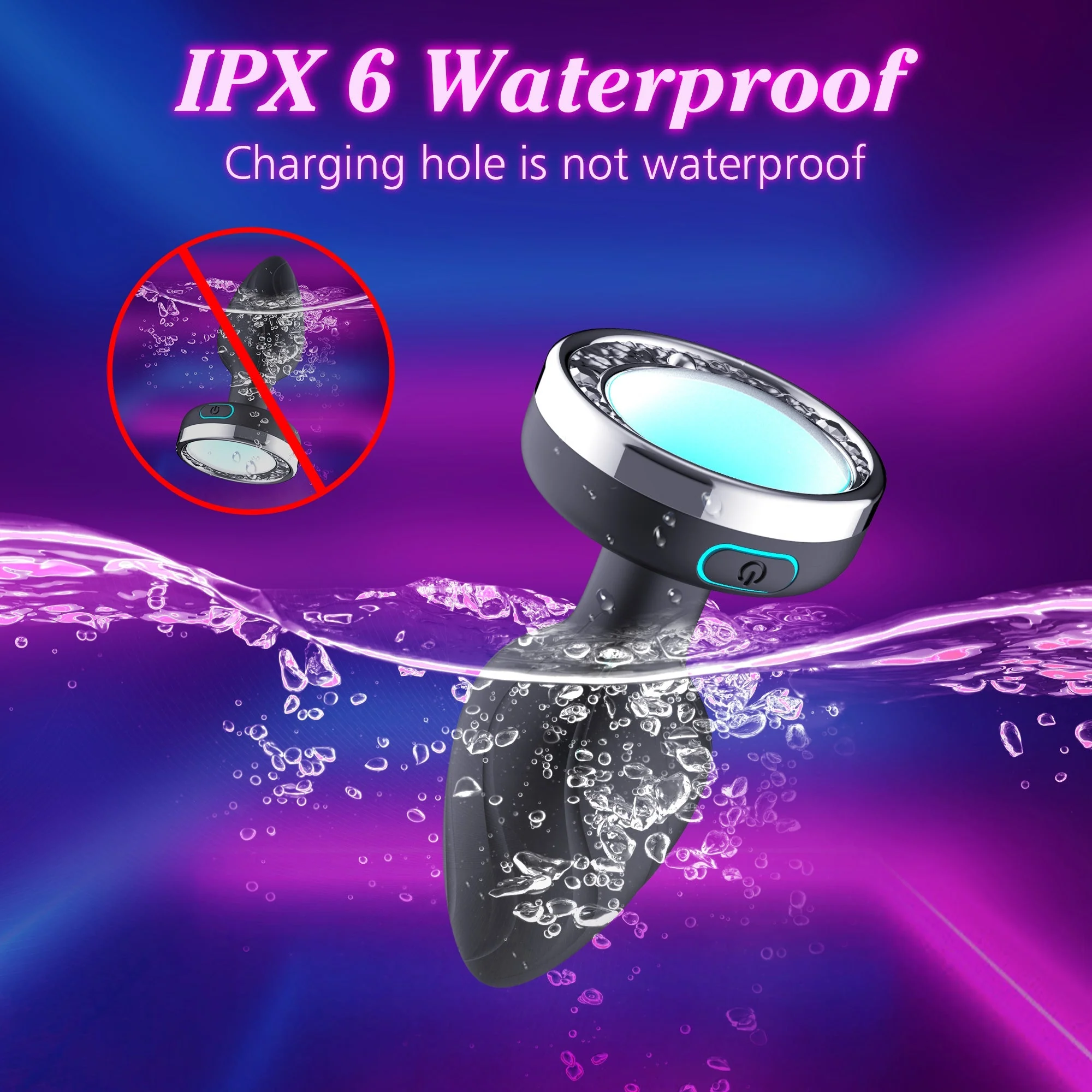 LED Anal Plug with Vibrational Options - Image 9