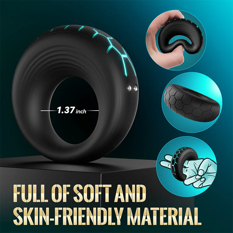 Luminous Vibrating Cock Ring with 10 Modes for Strength - Image 3