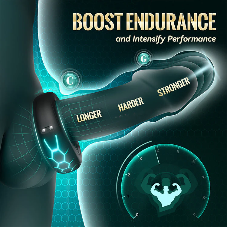 Luminous Vibrating Cock Ring with 10 Modes for Strength - Image 5