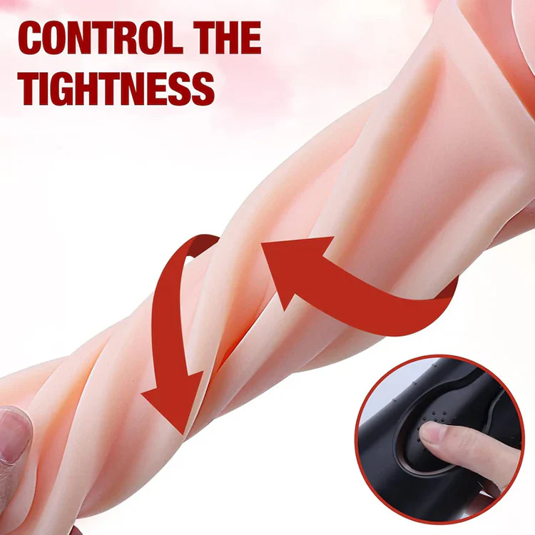 Mens Vibrating Masturbator 7.5 Inch Deep Pocket Pussy with Textured Channel - Image 3