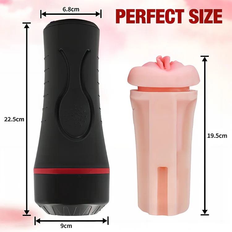 Mens Vibrating Masturbator 7.5 Inch Deep Pocket Pussy with Textured Channel - Image 4