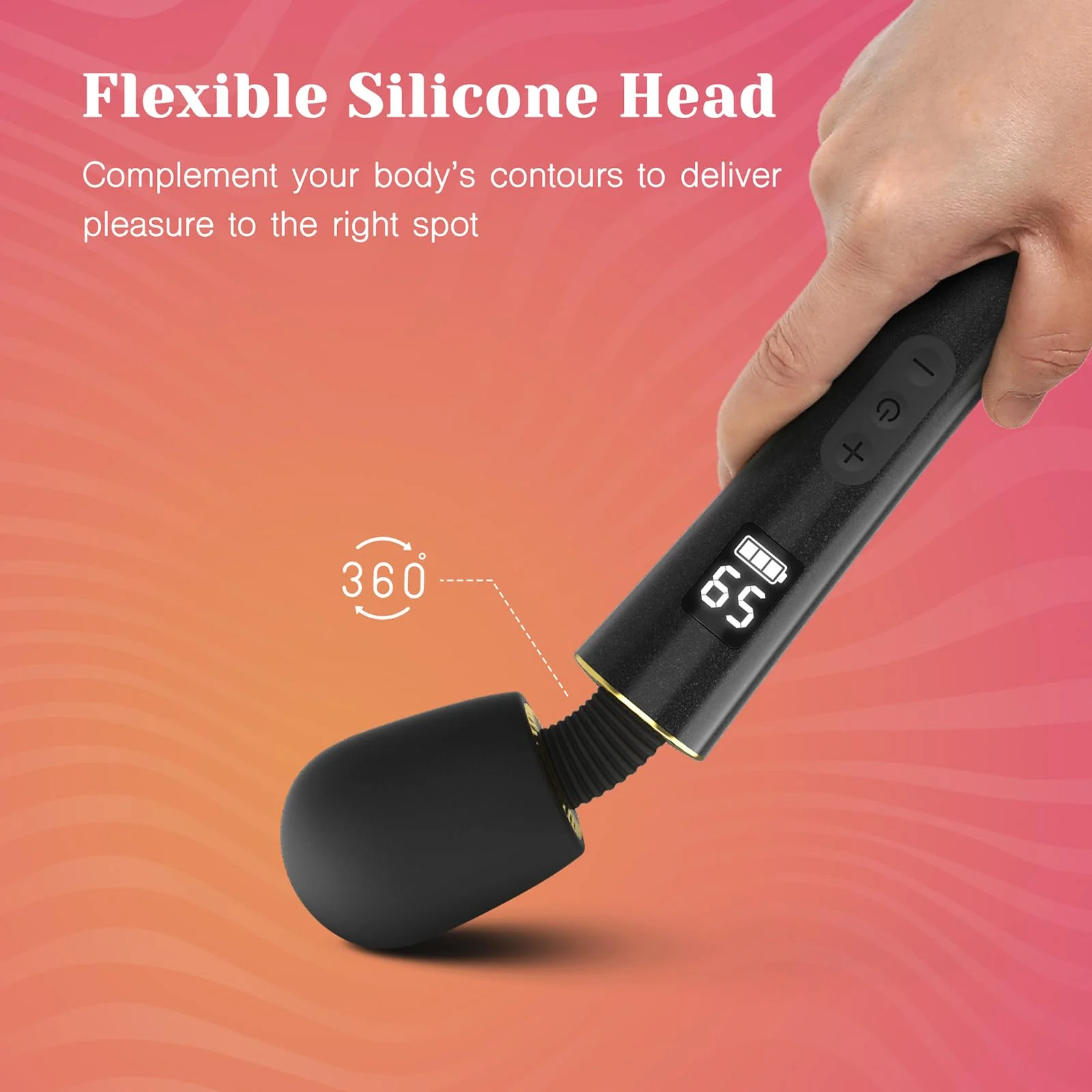 Mini Vibrator Wand – 9 Modes, 5 Speeds & LED Display - Image 4