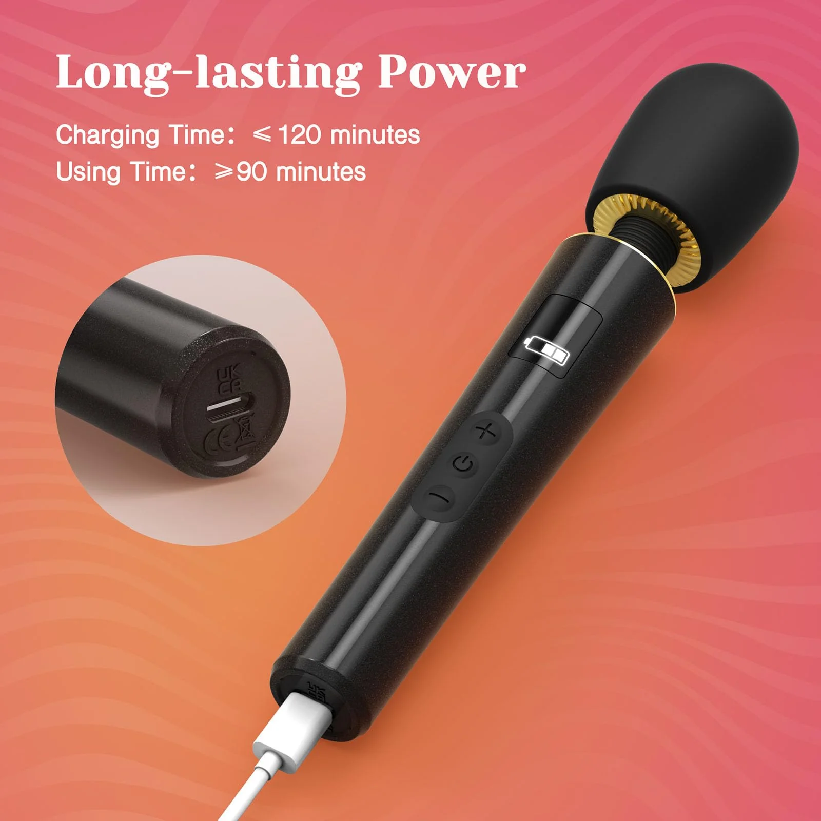 Mini Vibrator Wand – 9 Modes, 5 Speeds & LED Display - Image 7