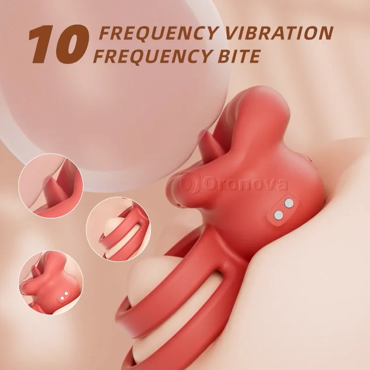 Mouth Cock Ring with Vibrations - Image 2